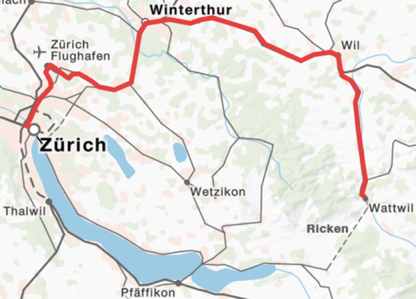 SOB Direktverbindung Wattwil Zürich